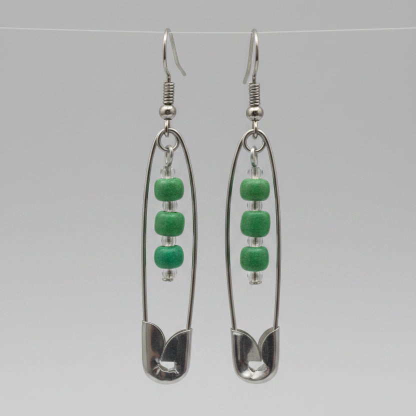 Green Spelete Earrings - Ko Sedibeng Designs - Earrings