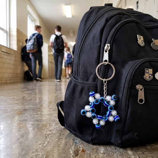 Ko Sedibeng Designs - Afro-Chic Evil Eye Gemstone Star Keyring / Bag Charm - Ko Sedibeng Designs - Keyring