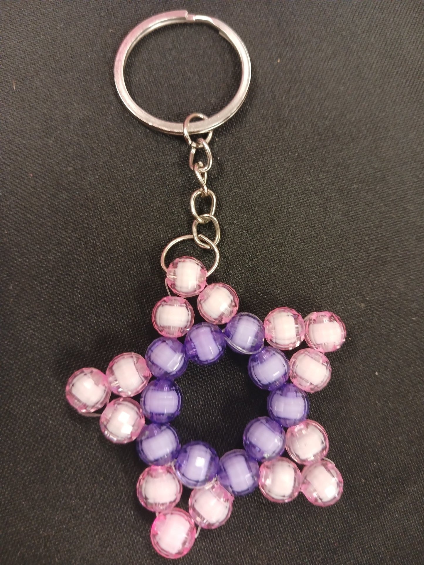 Pink and Purple Star Keyring - Ko Sedibeng Designs - Keyring