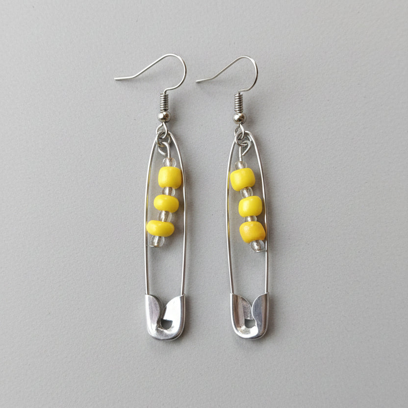 Yellow Spelete Earrings - Ko Sedibeng Designs - Earrings