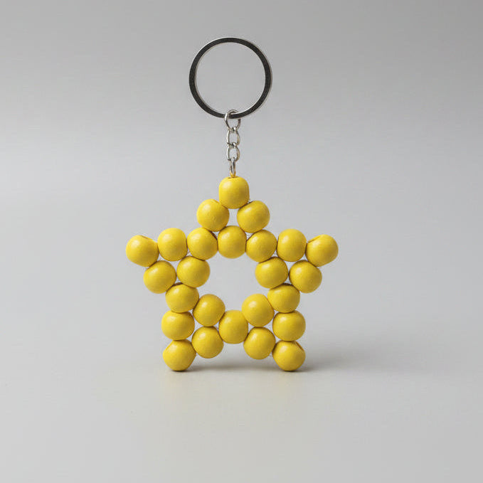 Yellow Star Keyring - Ko Sedibeng Designs - Keyring