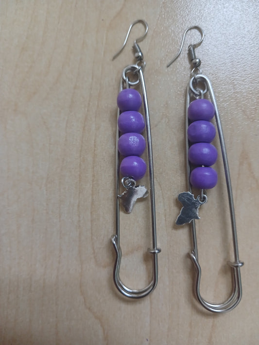 Big Spelete Purple Earring