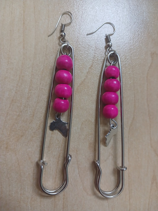 Big Spelete Pink Earrings