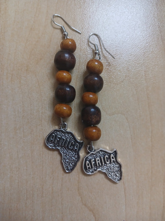 Brown Africa Earrings