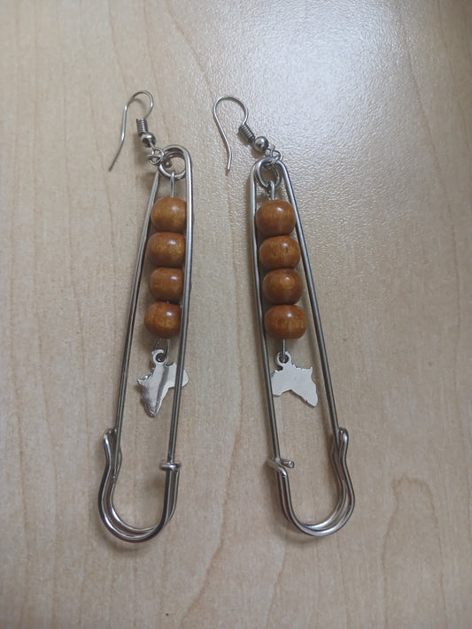 Big Spelete Brown Earring
