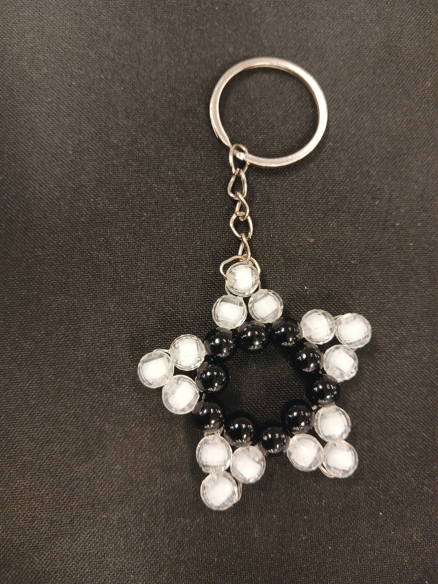 Black and White Star Keyring - Ko Sedibeng Designs - Keyring