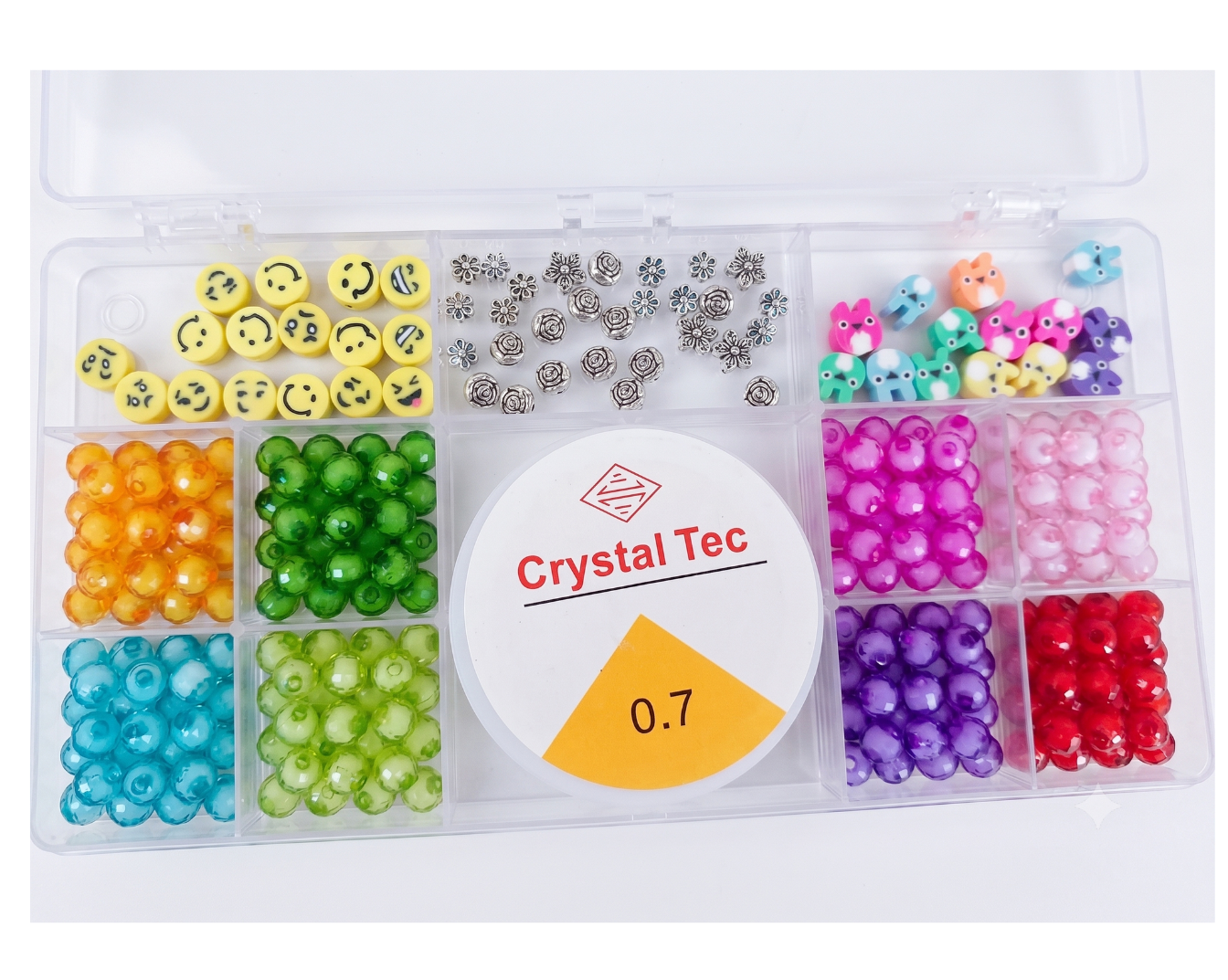 DIY Kids' Charm Bracelet Making Kit | Colorful Rubber Beads & Silver Findings - Ko Sedibeng Designs -