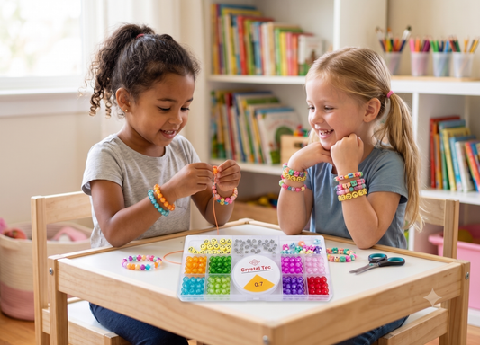 DIY Kids' Charm Bracelet Making Kit | Colorful Rubber Beads & Silver Findings - Ko Sedibeng Designs -