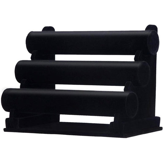 Luxury 3 - Tier Detachable Velvet Bracelet Holder - Anti - Scratch Organizer for Watches, Bangles & Scrunchies - Ko Sedibeng Designs - 