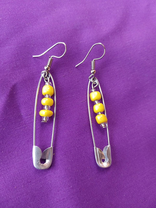 Yellow Spelete Earrings - Ko Sedibeng Designs - Earrings