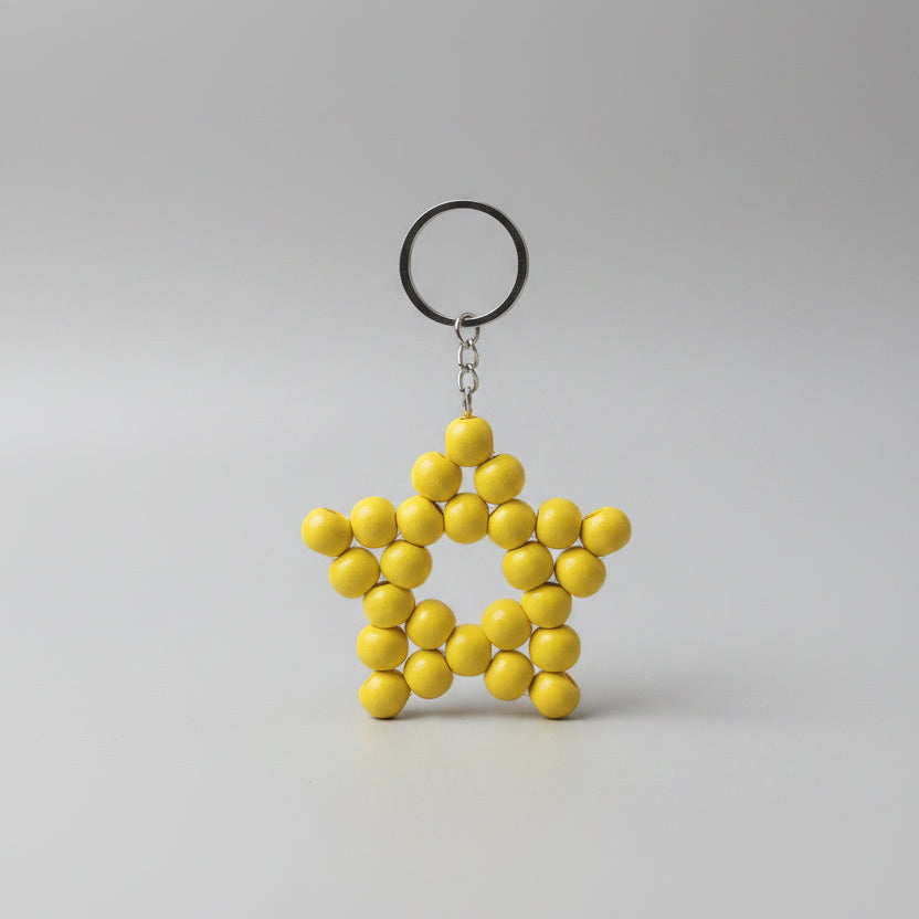 Yellow Star Keyring - Ko Sedibeng Designs - Keyring